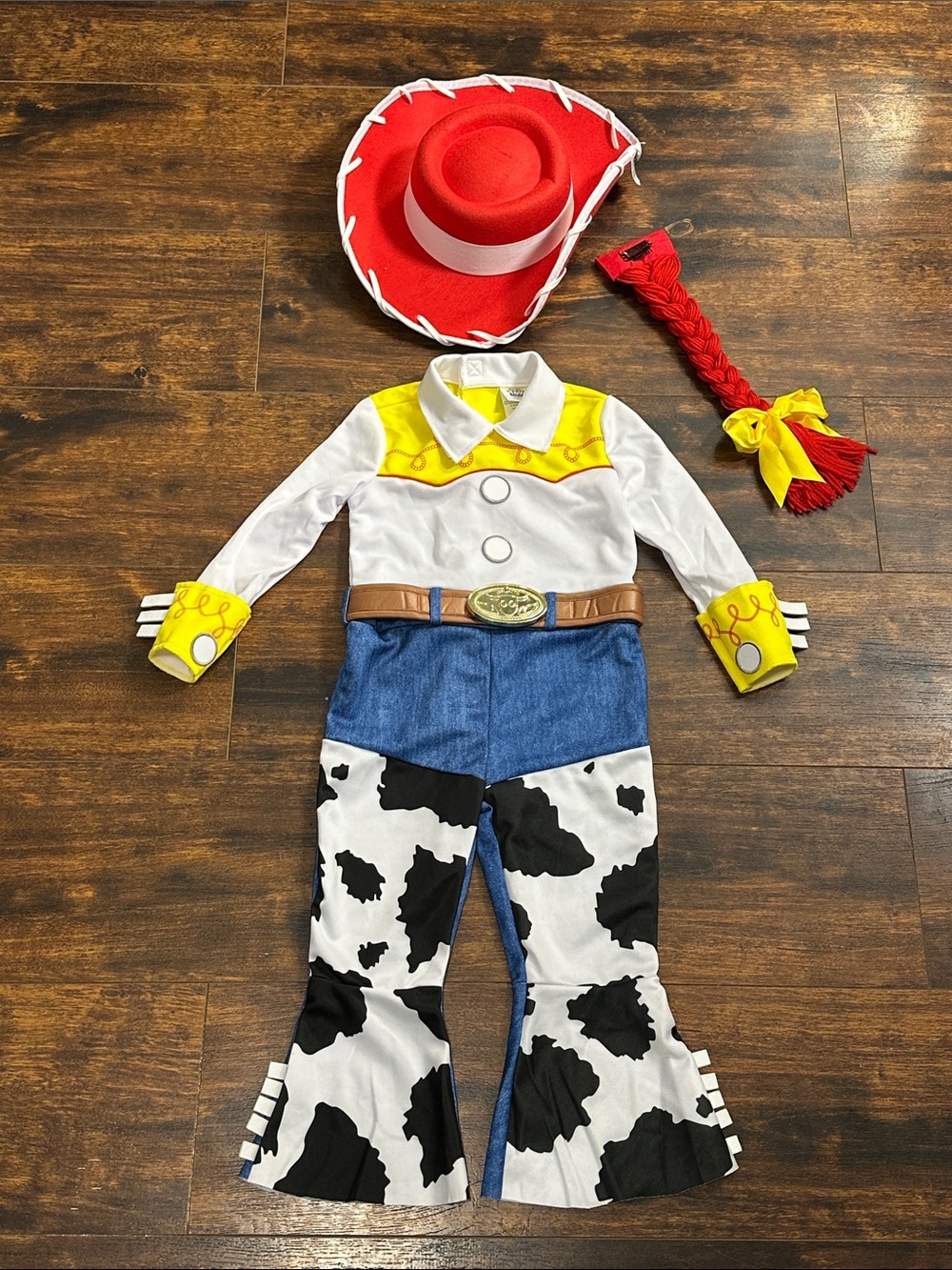 🤠Disney Pixar Toy Story Jessie Costume 2T Cowgirl Halloween Complete Set✨